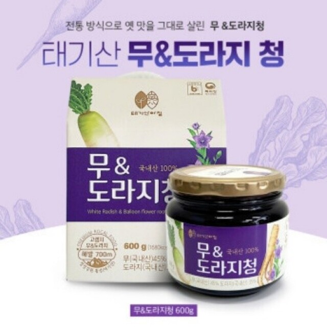 강원더몰,[로컬 특가세일] 태아새 무도라지청 600g x 1개